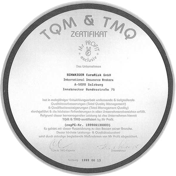 TQM & TMQ Zertifikat